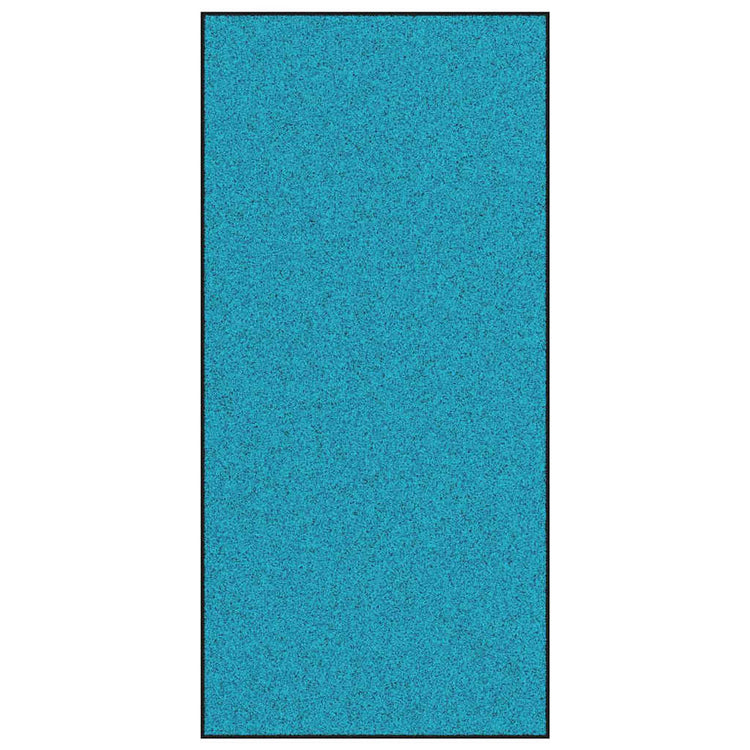 Vidaxl deurmat cyaan en zwart 120 x 250 cm 100% polyamide