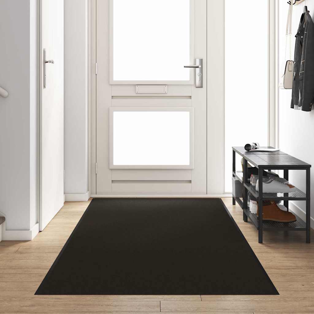 Vidaxl deurmat zwart 120 x 350 cm 100% polyamide