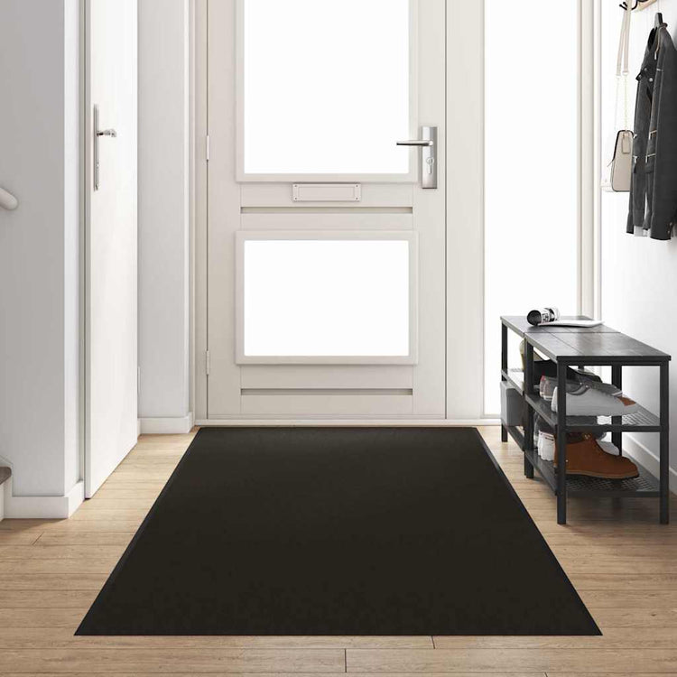 Vidaxl deurmat zwart 120 x 350 cm 100% polyamide