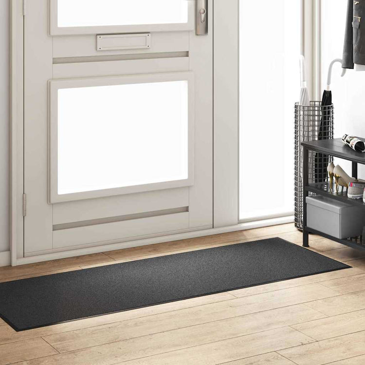 Vidaxl deurmat antraciet en zwart 60 x 180 cm 100% polyamide