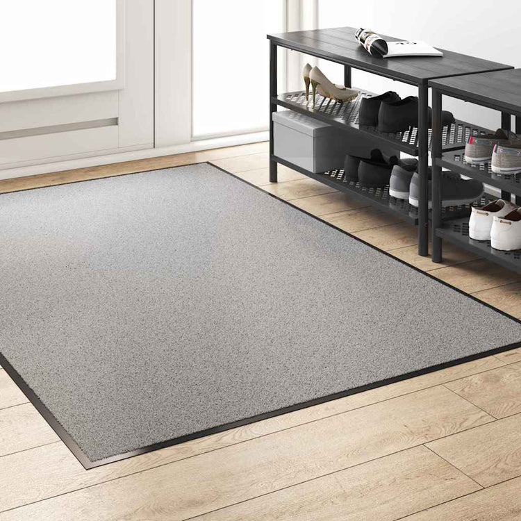 Vidaxl deurmat grijs en zwart 120 x 180 cm 100% polyamide