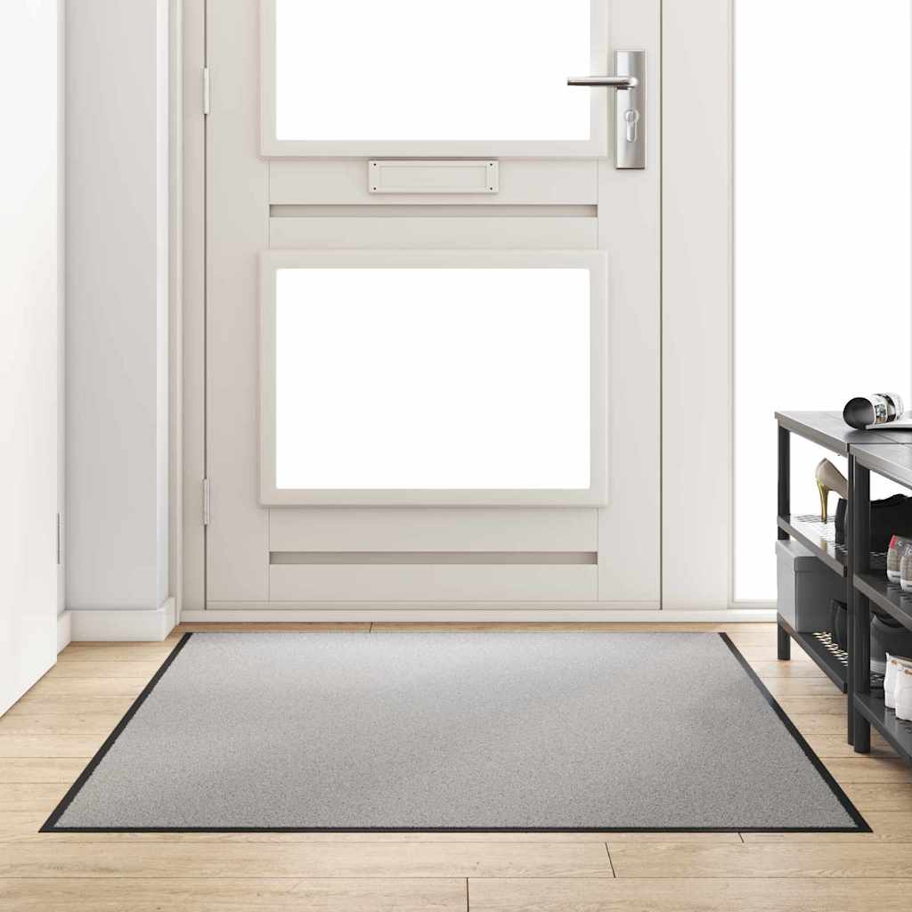 Vidaxl deurmat grijs en zwart 120 x 180 cm 100% polyamide