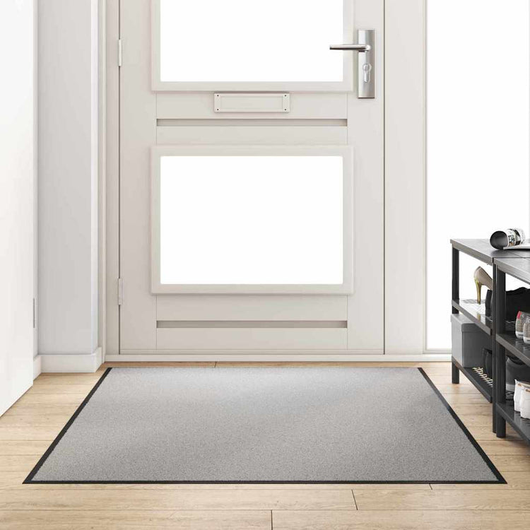 Vidaxl deurmat grijs en zwart 120 x 180 cm 100% polyamide