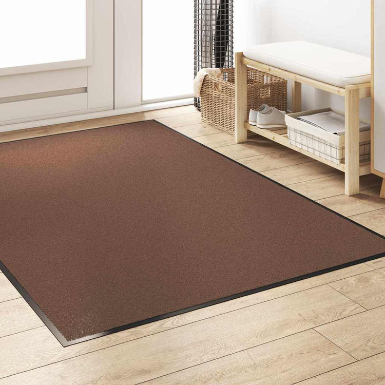 Vidaxl deurmat bruin en zwart 120 x 180 cm 100% polyamide