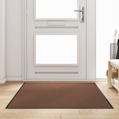 Vidaxl deurmat bruin en zwart 120 x 180 cm 100% polyamide
