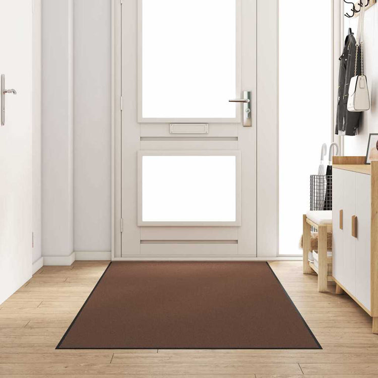 Vidaxl deurmat bruin en zwart 120 x 300 cm 100% polyamide