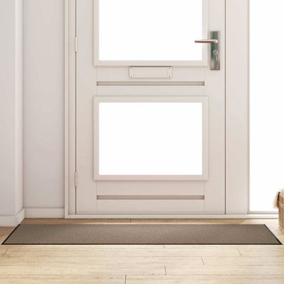 Vidaxl deurmat beige en zwart 60 x 180 cm 100% polyamide