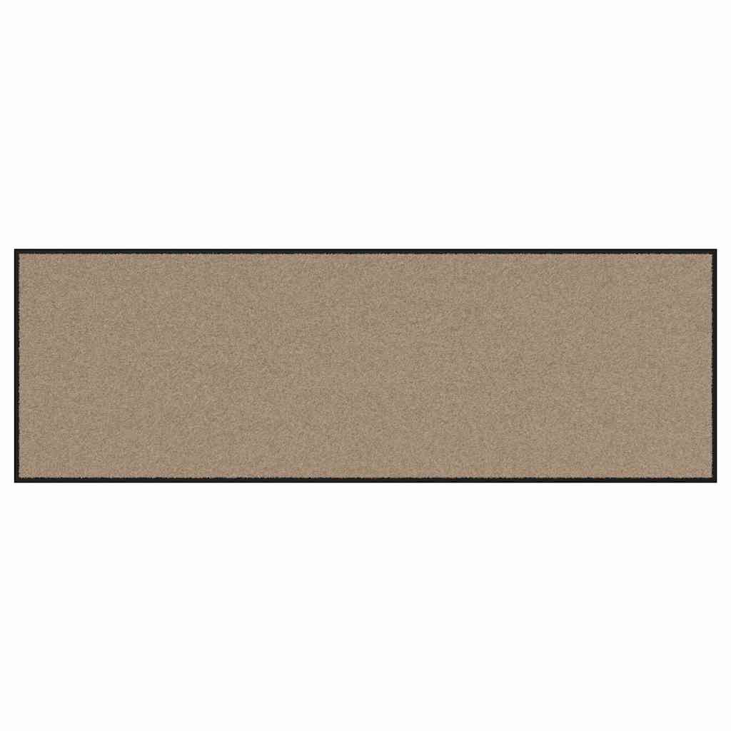 Vidaxl deurmat beige en zwart 60 x 180 cm polypropyleen en vinyl