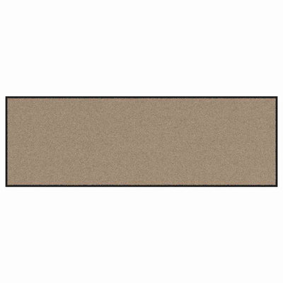 Vidaxl deurmat beige en zwart 60 x 180 cm 100% polyamide