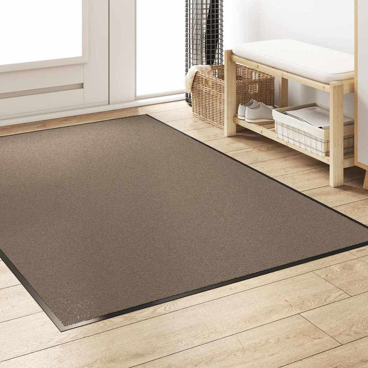 Vidaxl deurmat beige en zwart 120 x 180 cm 100% polyamide