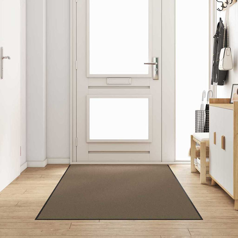 Vidaxl deurmat beige en zwart 120 x 250 cm polypropyleen en vinyl