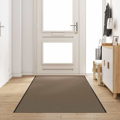 Vidaxl deurmat beige en zwart 120 x 400 cm 100% polyamide