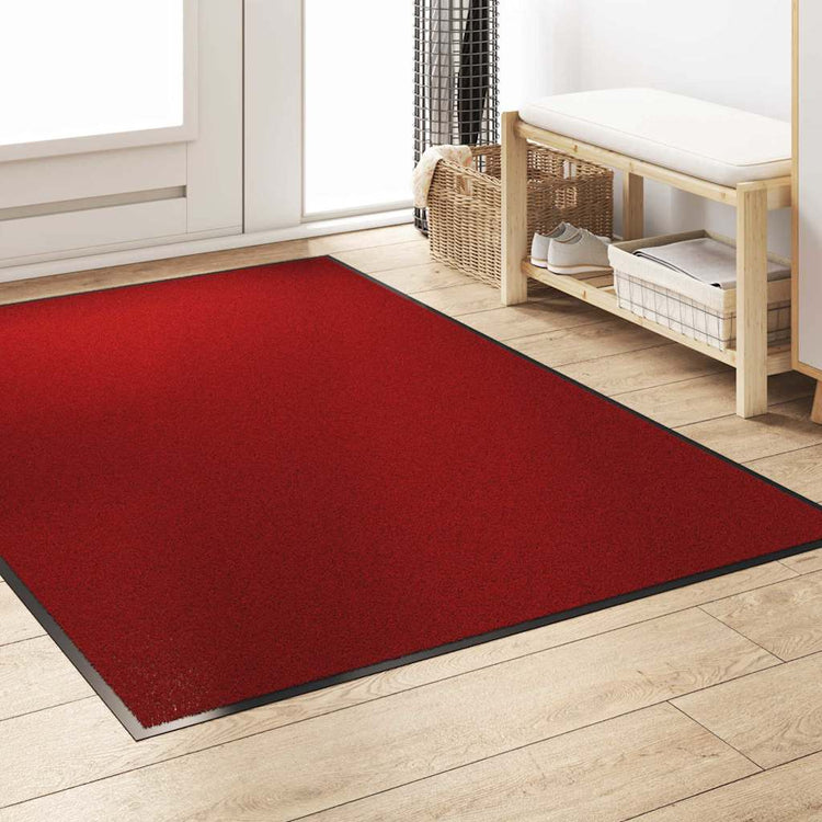 Vidaxl deurmat rood en zwart 120 x 180 cm 100% polyamide
