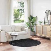 Vidaxl antislip shaggy tapijt donkergrijs 160 x 160 cm pp - afbeelding 1
