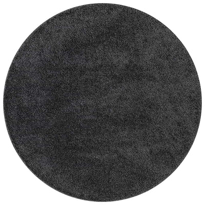 Vidaxl antislip shaggy tapijt donkergrijs 160 x 160 cm pp