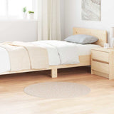 Vidaxl antislip shaggy tapijt crèmekleurig 90 x 90 cm pp - afbeelding 1