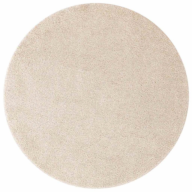 Vidaxl antislip shaggy tapijt crèmekleurig 120 x 120 cm pp
