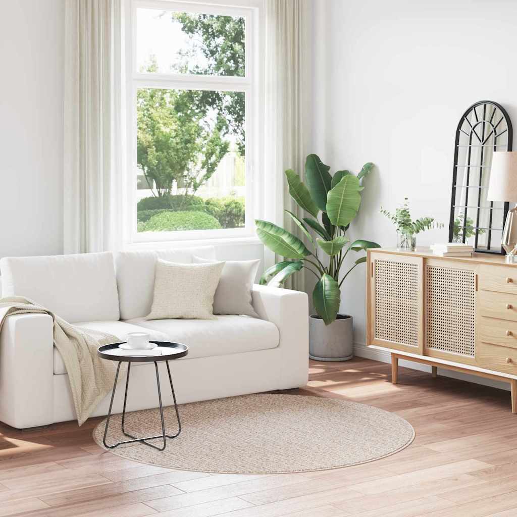 Vidaxl antislip shaggy tapijt crèmekleurig 160 x 160 cm pp