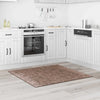 Vidaxl antislip shaggy tapijt bruin 120 x 120 cm pp