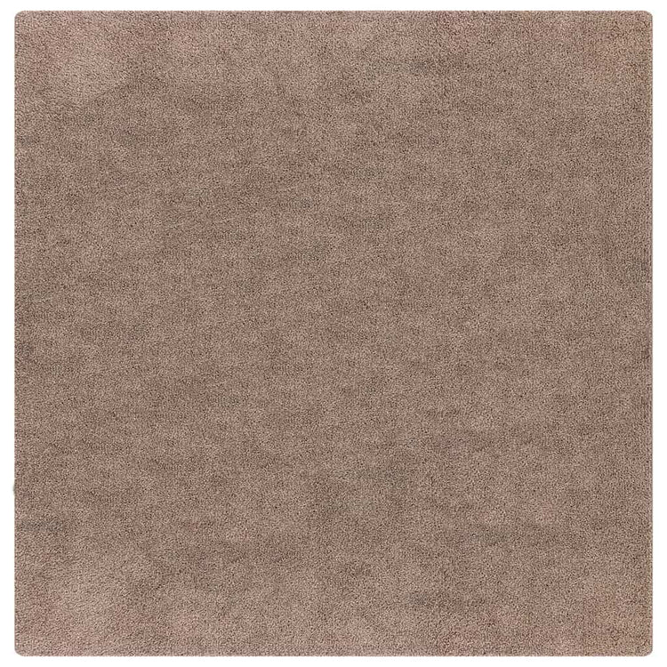 Vidaxl antislip shaggy tapijt bruin 120 x 120 cm pp
