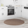 Vidaxl antislip shaggy tapijt bruin 120 x 120 cm pp