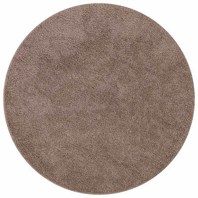 Vidaxl antislip shaggy tapijt bruin 120 x 120 cm pp