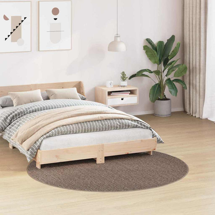 Vidaxl antislip shaggy tapijt bruin 160 x 160 cm pp