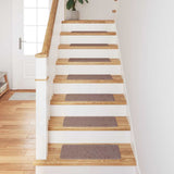 Vidaxl antislip trapmatten 15 st 60 x 25 cm lichtbruin pp rechthoekig - afbeelding 3