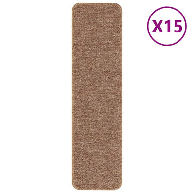 Vidaxl antislip trapmatten 15 st 75 x 20 cm geel pp rechthoekig
