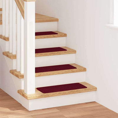 Vidaxl antislip trapmatten 15 st 60 x 25 cm bordeauxrood pp