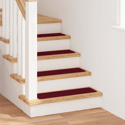 Vidaxl antislip trapmatten 15 st 75 x 20 cm bordeauxrood pp
