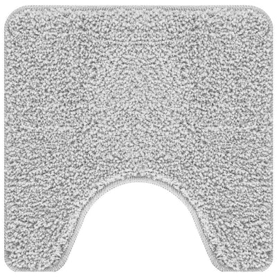 Vidaxl antislip badmat met toilet cut grijs 50 x 50 cm pp