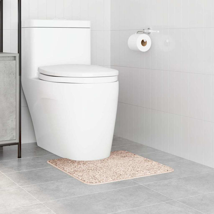 Vidaxl antislip badmat met toilet cut crème 50 x 50 cm pp