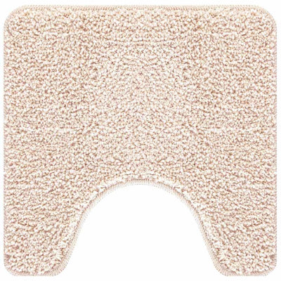 Vidaxl antislip badmat met toilet cut crème 50 x 50 cm pp