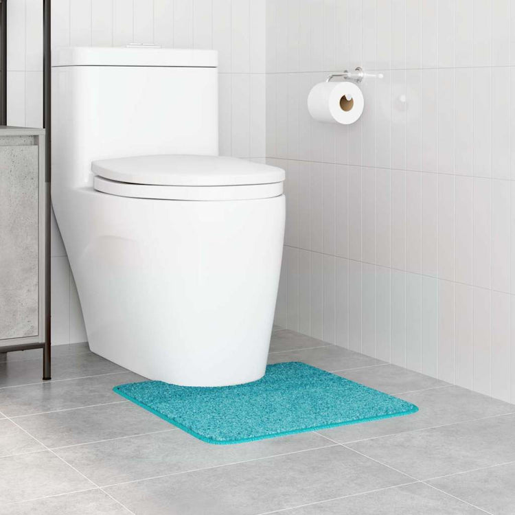 Vidaxl antislip badmat met toilet cut turquoise 50 x 50 cm pp