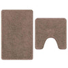 Vidaxl antislip badmat set 2 pcs bruin pp