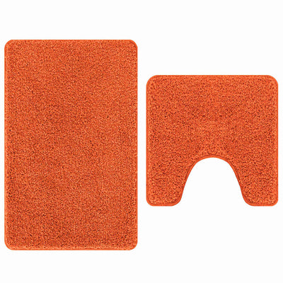 Vidaxl antislip badmat set 2 st oranje 50 x 50 cm pp