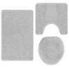 Vidaxl antislip badmat set 3 pcs grijs pp