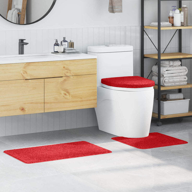 Vidaxl antislip badmat set 3 st rood 50 x 80 cm pp