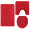 Vidaxl antislip badmat set 3 pcs rood pp