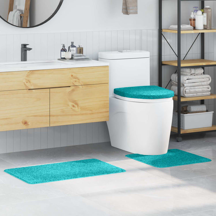 Vidaxl antislip badmat set 3 st turquoise 50 x 80 cm pp