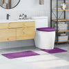Vidaxl antislip badmat set 3 pcs paars pp