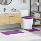 Vidaxl antislip badmat set 3 st paars 50 x 80 cm pp - afbeelding 1