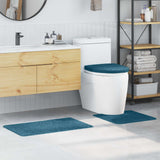 Vidaxl antislip badmat set 3 st blauw 50 x 80 cm pp - afbeelding 1