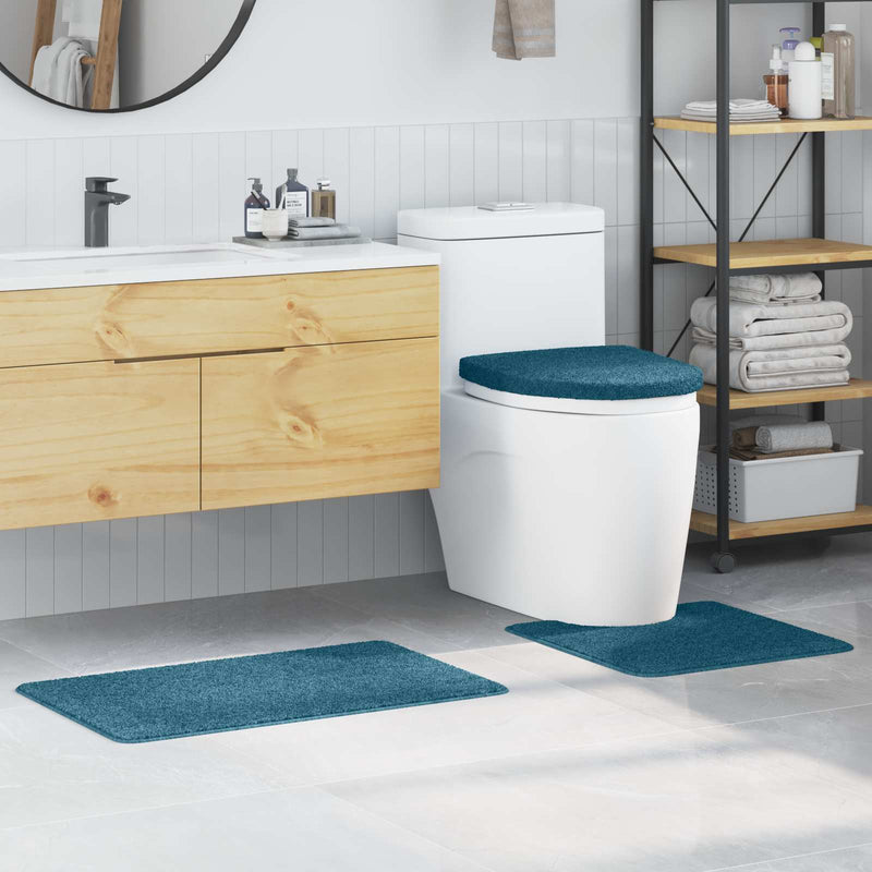Vidaxl antislip badmat set 3 st blauw 50 x 80 cm pp