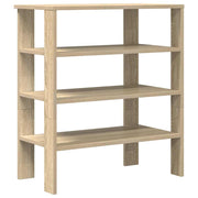 Vidaxl schoenenrek 61x32x70 cm bewerkt hout sonoma eikenkleurig - afbeelding 2
