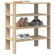 Vidaxl schoenenrek 61x32x70 cm bewerkt hout sonoma eikenkleurig - afbeelding 1
