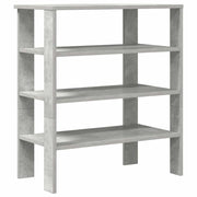 Vidaxl schoenenrek 61x32x70 cm bewerkt hout betongrijs - afbeelding 2