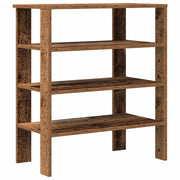Vidaxl schoenenrek 61x32x70 cm bewerkt hout oud houtkleurig - afbeelding 2