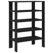 Vidaxl schoenenrek 61x32x87,5 cm bewerkt hout zwart - afbeelding 2